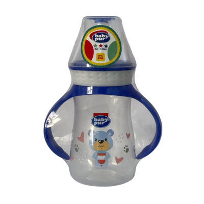 Baby Pur Mini Biberon Standard Avec Couvercle Torsade et Anses 125ml