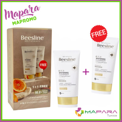 Beesline Gel Nettoyant Éclaircissant Visage 4 en1 1+1 Gratuit