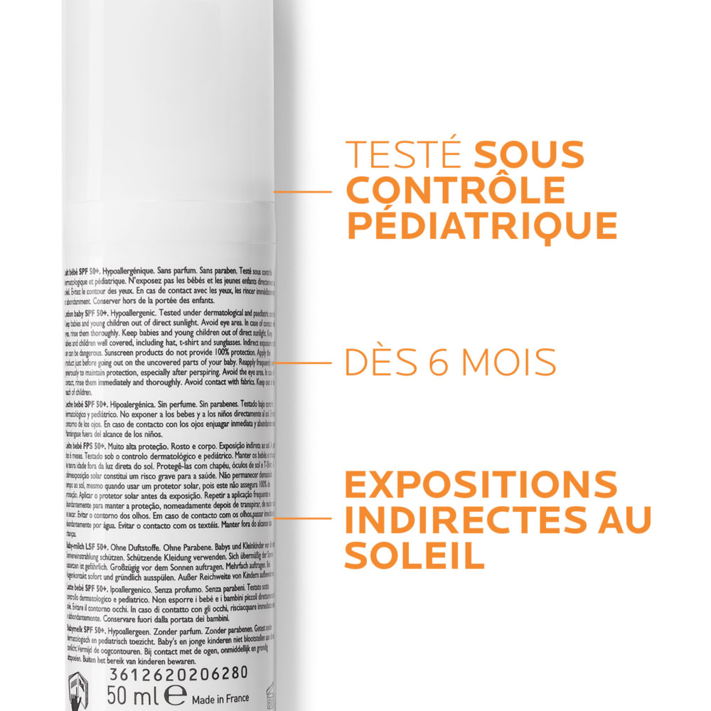La roche posay anthelios dermo-pediatrics lait solaire bébé spf50+ 50ml