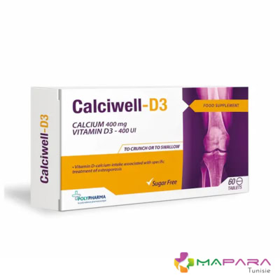 Calciwell D3 60 comprimes