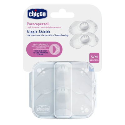 Chicco 2 Bouts de Seins en Silicone Large S/M