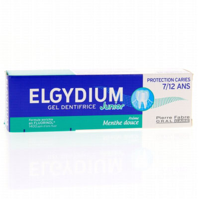 Elgydium dentifrice junior 7/12 ans arôme menthe douce 50ml