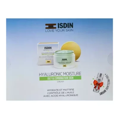 ISDIN Coffret Creme Hydratante à L'acide Hyaluronique Peaux Grasses + Eau Micellaire 30ml (Offert)