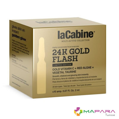 La cabine 24k gold flash édition limitée 10 ampoule