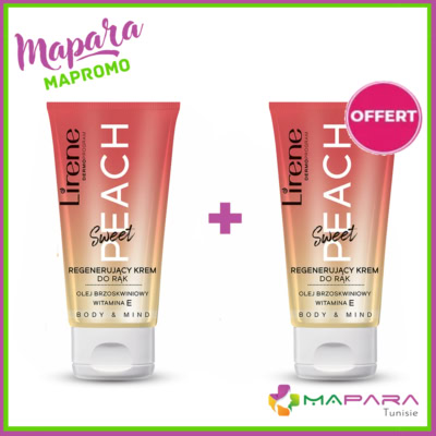 LIRENE Sweet Peach Crème Régénérante 200ml - 1+1 Gratuit