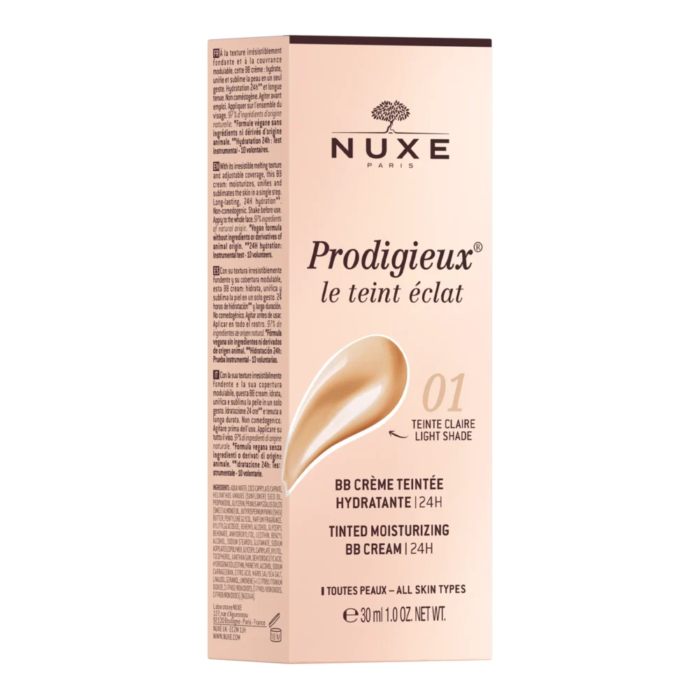 Nuxe prodigieux le teint eclat bb crème teintée hydratante 24h 01 clair 30ml