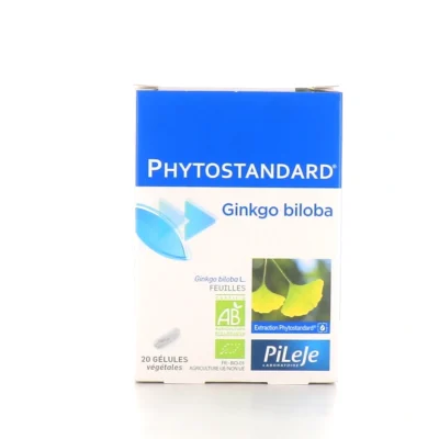 Pileje phytostandard ginkgo biloba 20 gélules