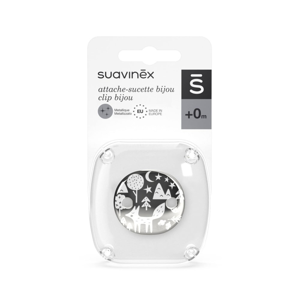 Suavinex attache sucette clip bijou motif 0+ mois