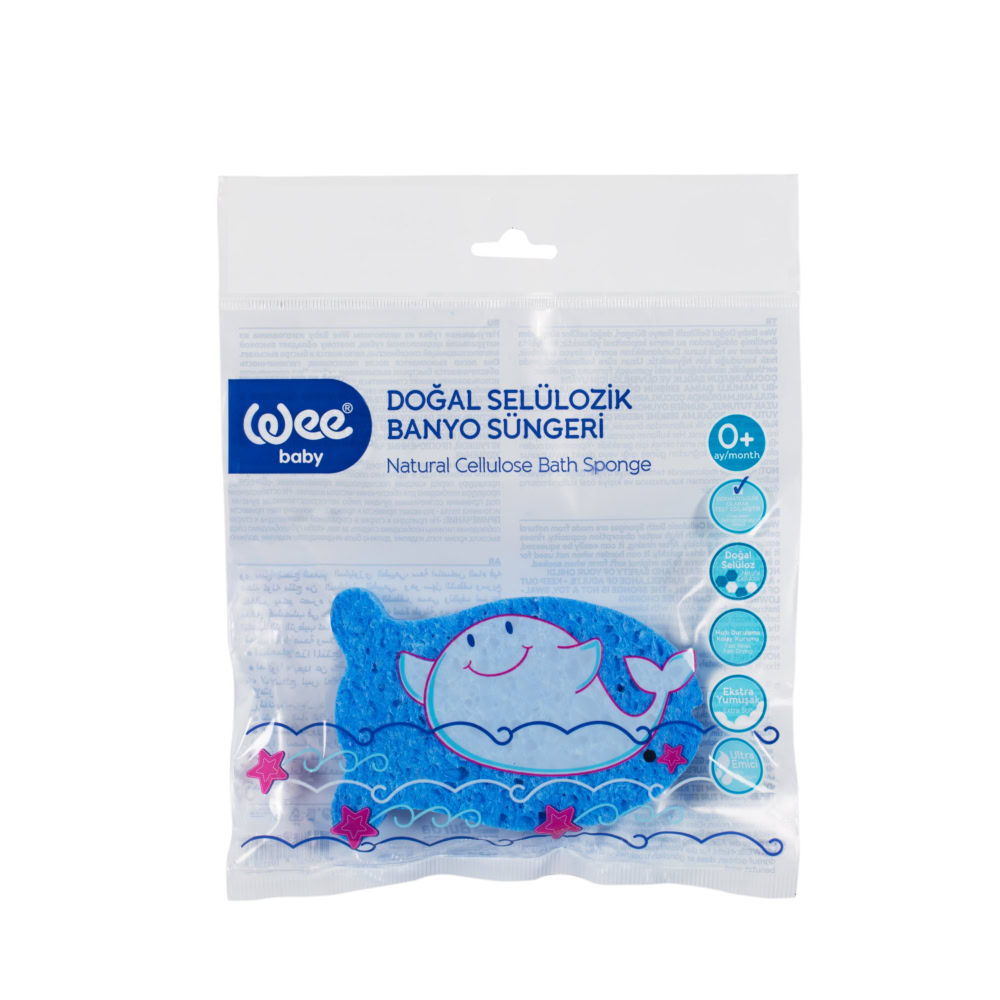 Wee baby éponge de bain cellulosique naturelle 915