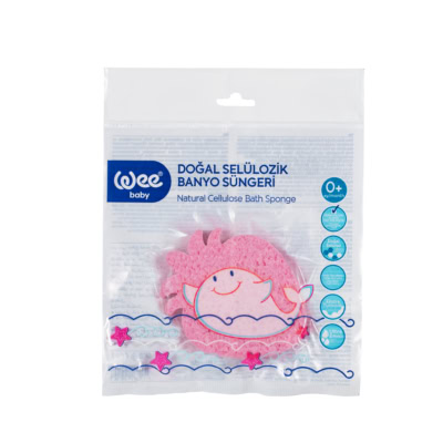 Wee baby éponge de bain cellulosique naturelle 915