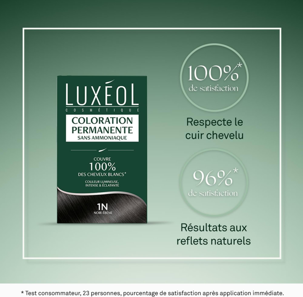 Luxeol coloration permanente 1n noir ebène