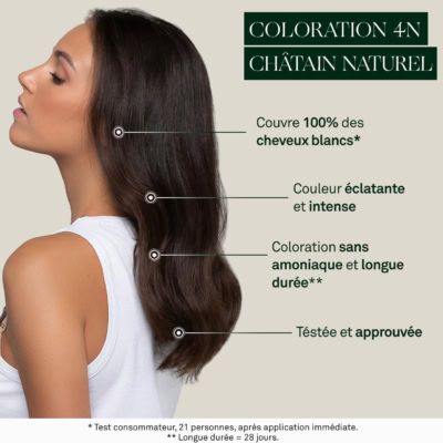 Luxeol coloration permanente 4n chatain naturel 2