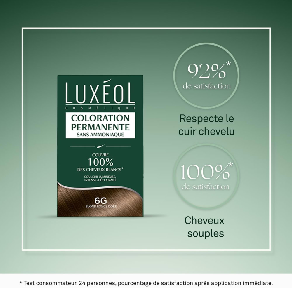 Luxéol coloration permanente 6g blond foncé doré
