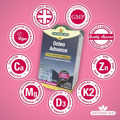 Natures aid osteo advance 60 comprimés