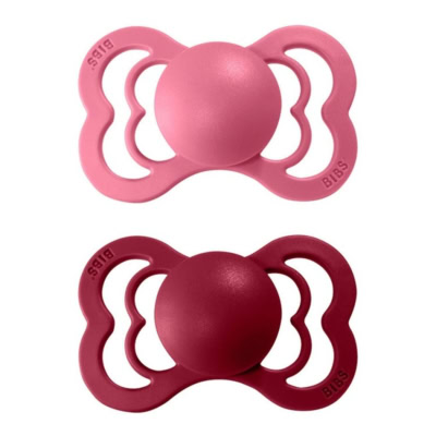 BIBS Supreme 2 Sucettes Taille 1 Coral - Ruby 0 à 6 mois