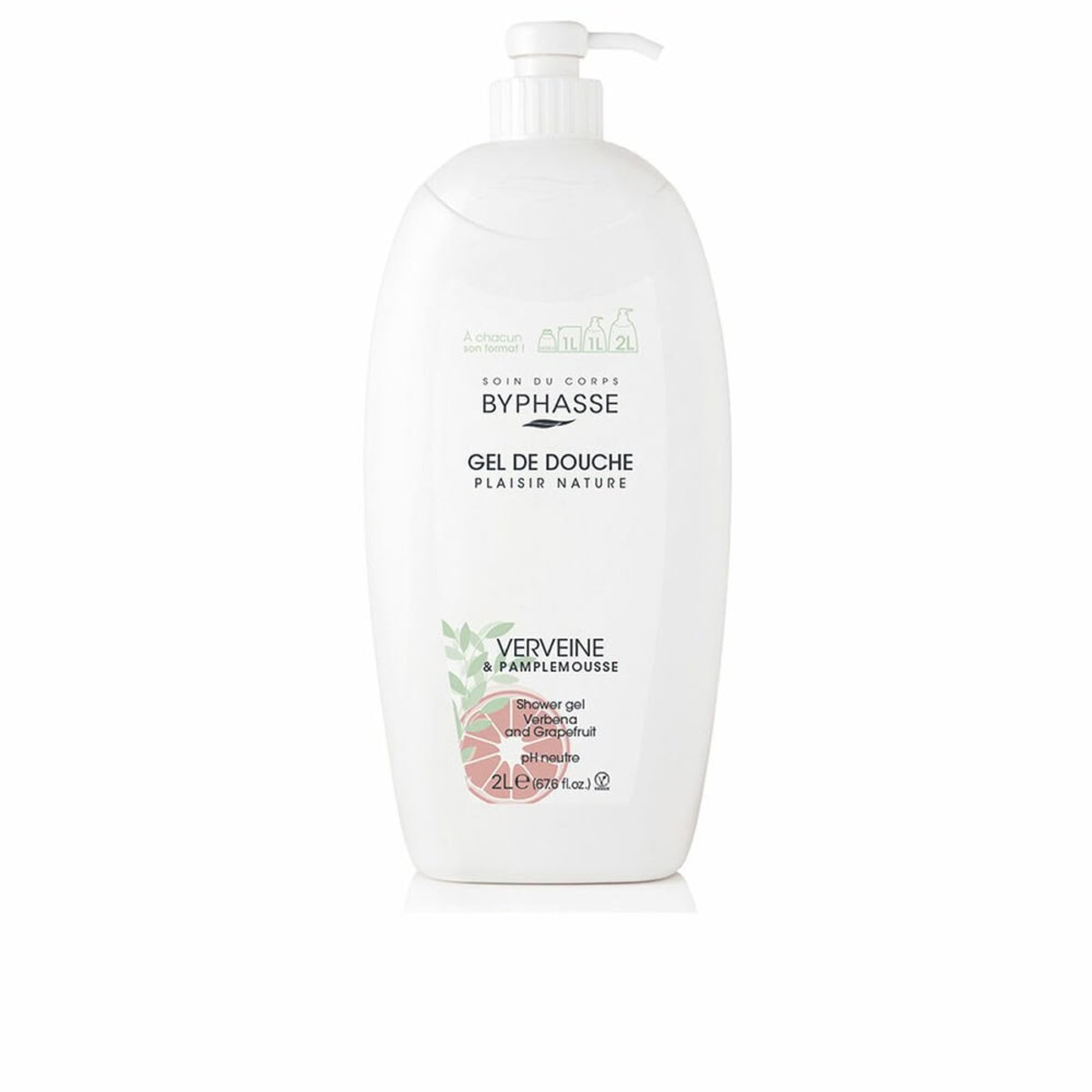 Byphasse gel de douche plaisir nature verveine et pamplemousse 2l