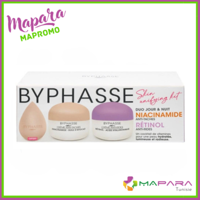 Byphasse set crèmes skin booster rétinol et niacinamide + beauty blender (offert)