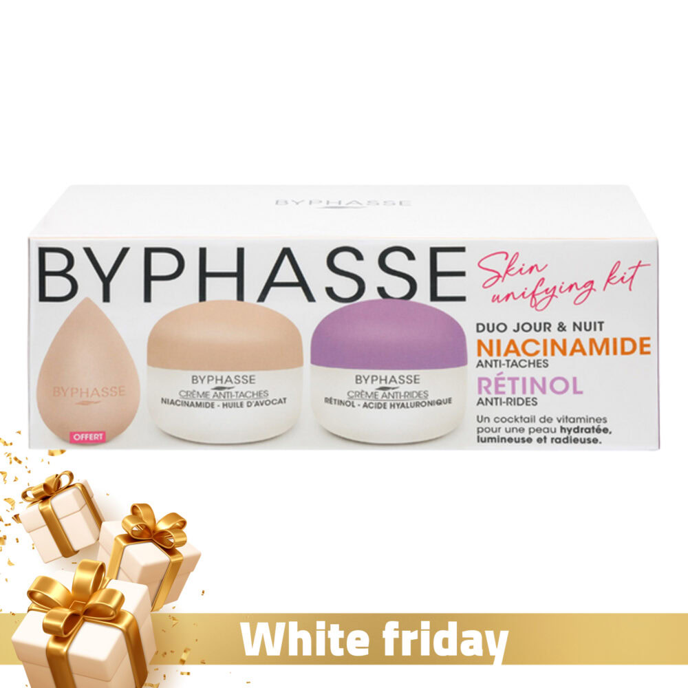 Byphasse set crèmes skin booster rétinol et niacinamide + beauty blender (offert)