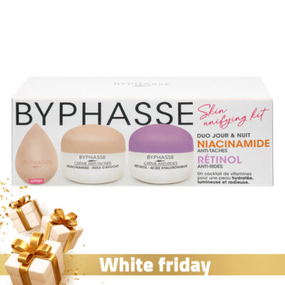 Byphasse set crèmes skin booster rétinol et niacinamide + beauty blender (offert)