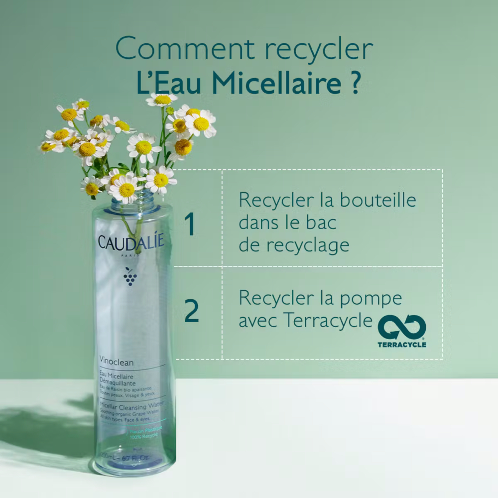 Caudalie vinoclean eau micellaire démaquillante 200ml
