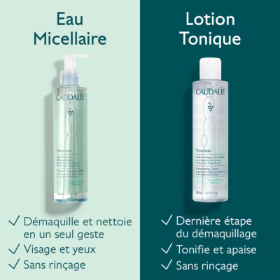 Caudalie vinoclean eau micellaire démaquillante 200ml