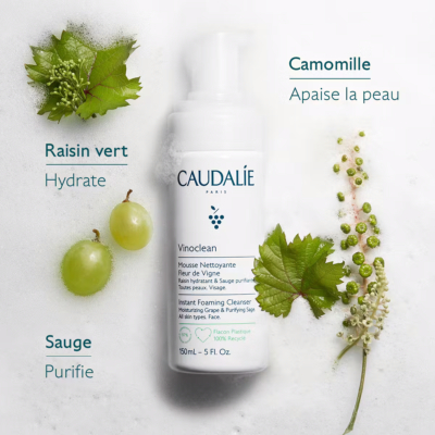 Caudalie vinoclean mousse nettoyante fleur de vigne 150ml