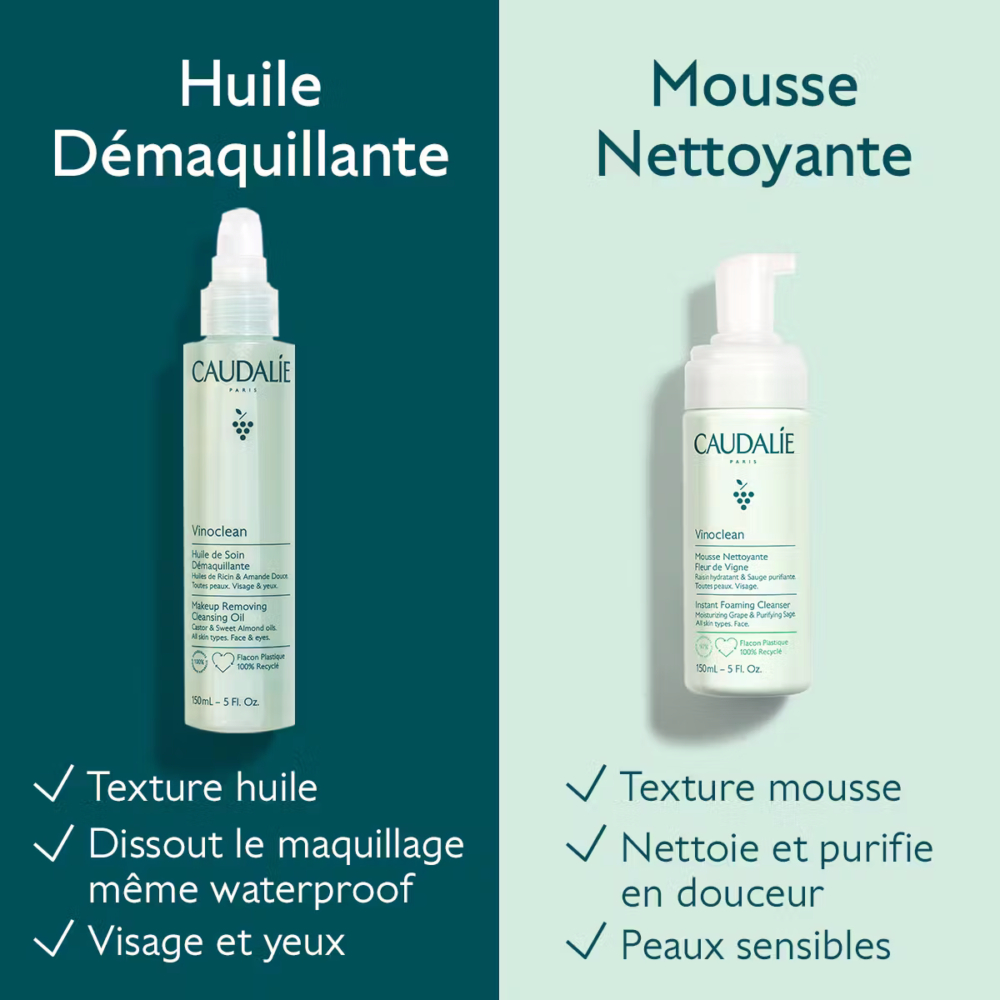 Caudalie vinoclean mousse nettoyante fleur de vigne 150ml