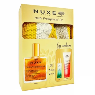 NUXE Sac Huile Prodigieuse Or 100ml + Gelée de Douche Prodigieux Floral 200ml (Offerte) + Parfum Néroli 15ml (Offert) + Sac Offert