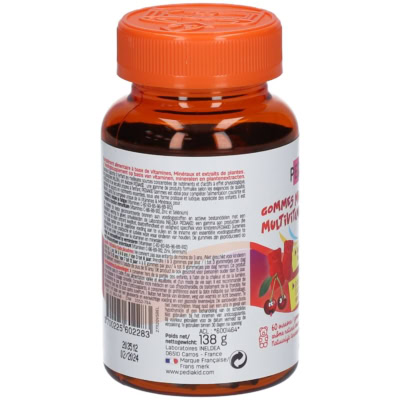 Pediakid Gommes Multivitaminées Arôme Cerise 60 unités
