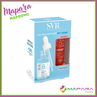 Svr ampoule [b3] hydra – concentré repulpant anti-rides 30ml + sun secure blur spf50+ sans parfum 15ml