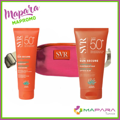 Svr blur spf50+ 50ml + lait hydratant invisible spf50+ 250ml + sac banane offert