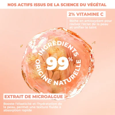 Energiqa serum roll on visage glow 2% vitamine c 30ml