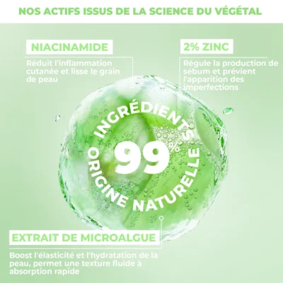 Energiqa serum roll on visage clear 2% niacinamide et zinc 30ml