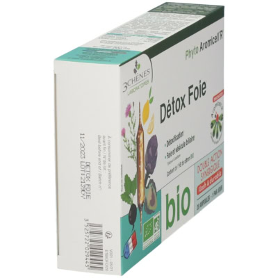 3 Chenes Phyto AromicellR Détox Foie Bio 20 Ampoules