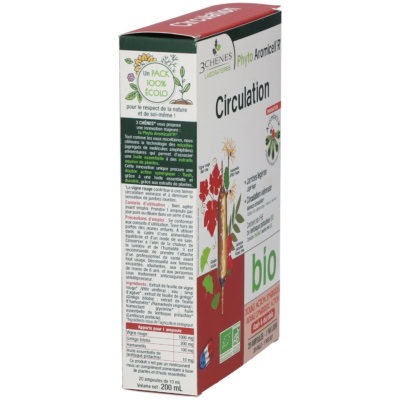 3 chenes phyto aromicellr circulation bio 20 ampoules