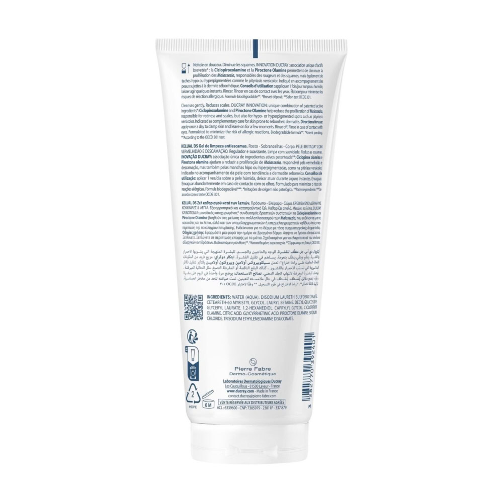 Ducray kelual ds gel nettoyant anti-squames 200ml