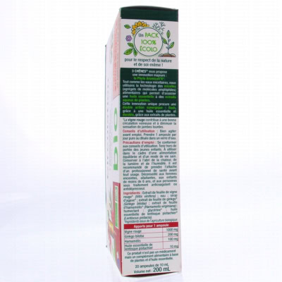 3 chênes phyto aromicellr circulation 20 ampoules