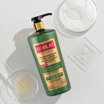 Bioblas Shampoing Phytokératine Cheveux Secs et Abîmés 1L