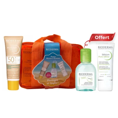 Bioderma Trousse Sebium Pore Refiner 30ml + Photoderm Cover Touch Mineral Light 50spf+ 40ml + Sebium H2o Micellaire 100ml (Offert)
