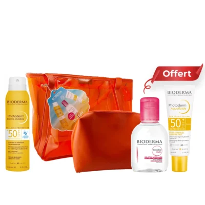 Bioderma Sac Photoderm Brume Invisible SPF50+ 150ml + Aquafluide Invisible SPF50+ 40ml + Sensibio Eau Micellaire 100ml (Offert)