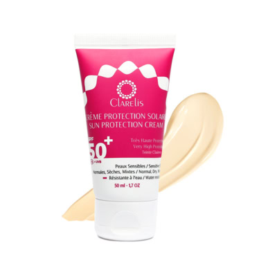 Clarelis Crème Protection Solaire SPF50+ Teinté Claire 50ml