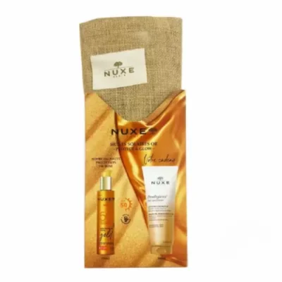 Nuxe Sac Sun Huile Solaire Or Sun Oil Gold 150ml + Prodigieux Lait Corps 200ml(Offert)