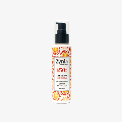 Zynia Lait Solaire Invisible Corps SPF50+ 100ml