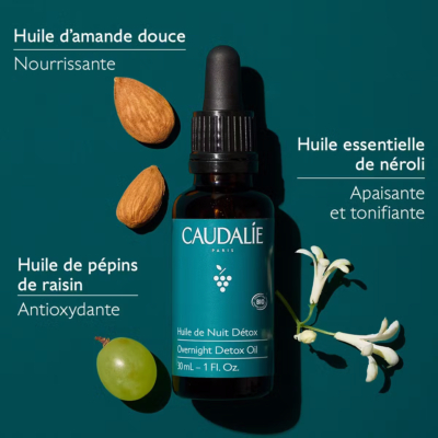Caudalie huile de nuit détox bio 30ml