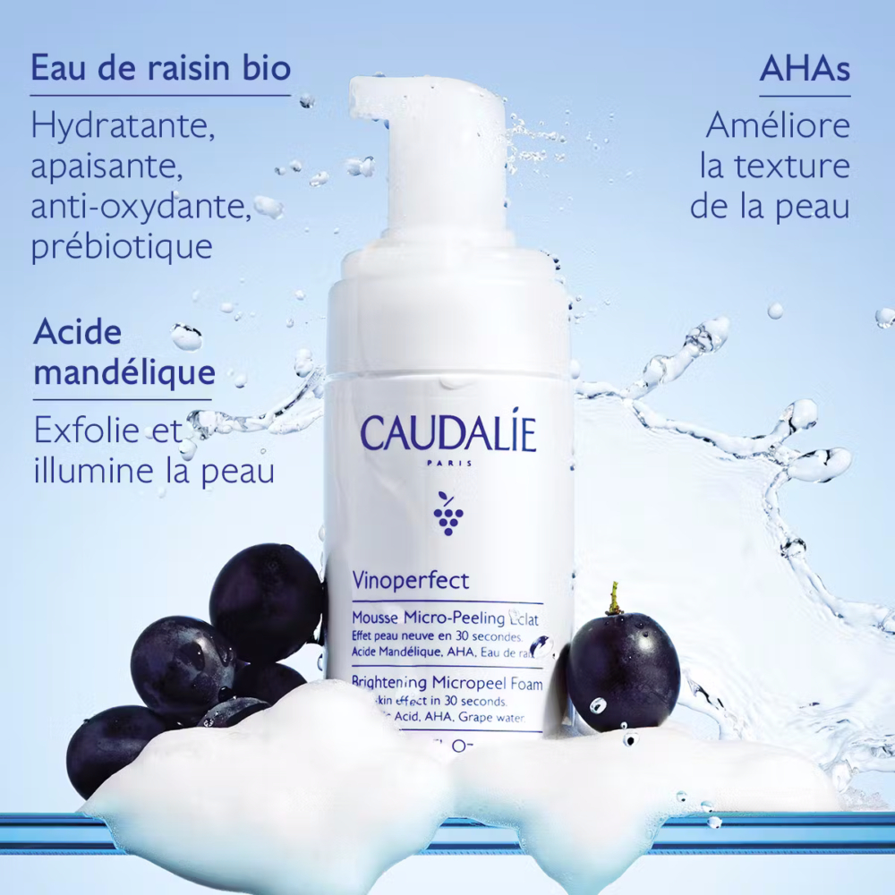 Caudalie vinoperfect mousse micro-peeling éclat 100ml