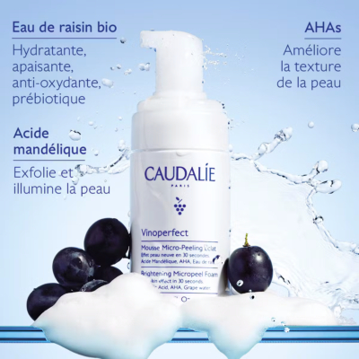 Caudalie vinoperfect mousse micro-peeling éclat 100ml