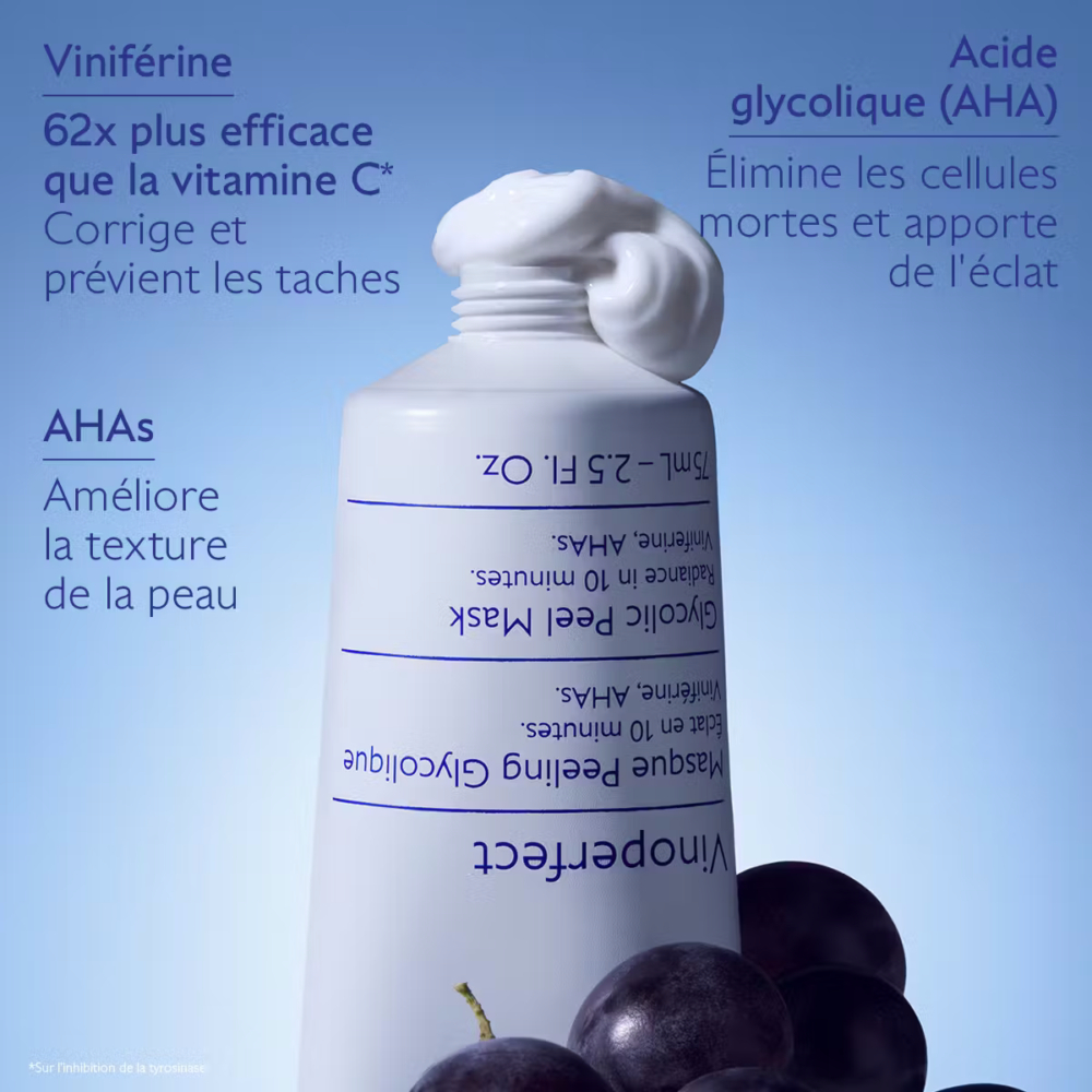 Caudalie vinoperfect masque peeling glycolique 75ml