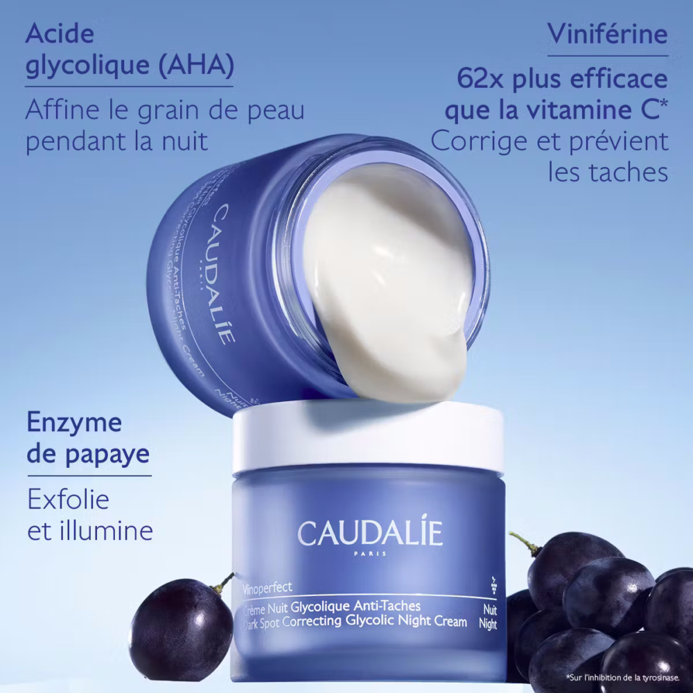 Caudalie vinoperfect creme nuit glycolique anti-taches 50ml