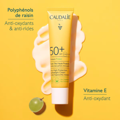 Caudalie vinosun fluide très haute protection spf50+ 40ml