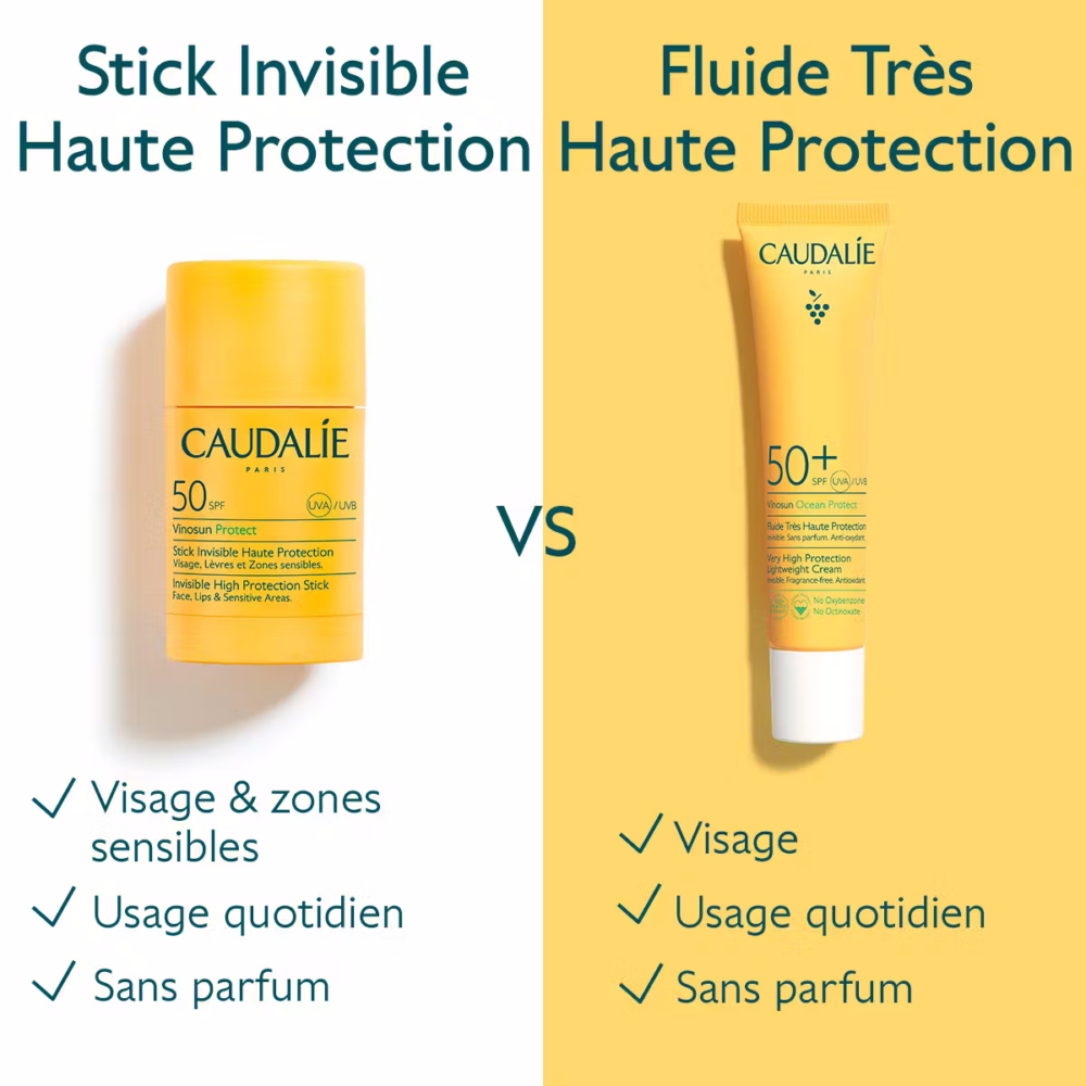 Caudalie vinosun protect stick invisible haute protection spf50 15g
